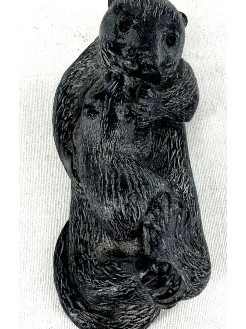 WE Sea Otter Resin Soap Stone Carving Figurine Canada Collectible 3.25" - Picture 4 of 6
